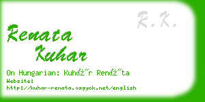 renata kuhar business card